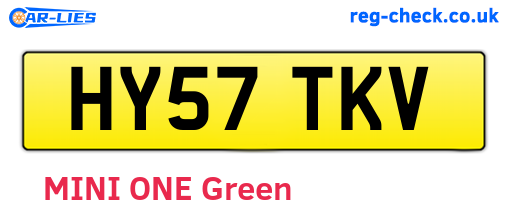 HY57TKV are the vehicle registration plates.