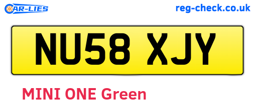 NU58XJY are the vehicle registration plates.