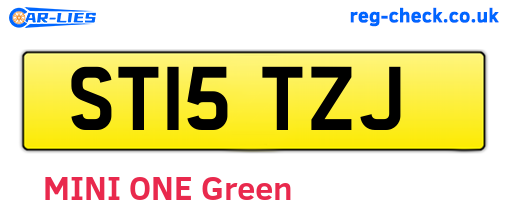 ST15TZJ are the vehicle registration plates.