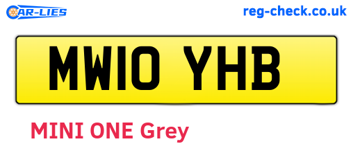 MW10YHB are the vehicle registration plates.