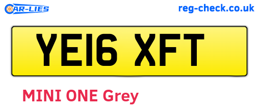 YE16XFT are the vehicle registration plates.