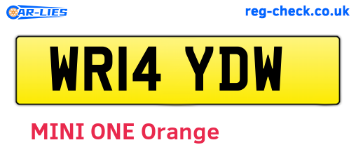 WR14YDW are the vehicle registration plates.