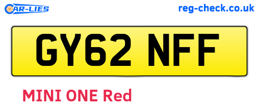GY62NFF are the vehicle registration plates.