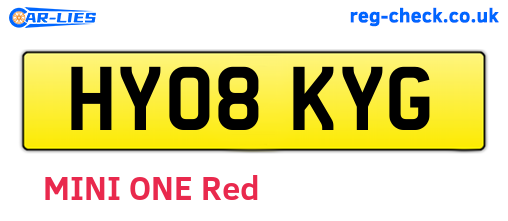 HY08KYG are the vehicle registration plates.