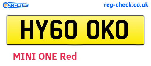 HY60OKO are the vehicle registration plates.