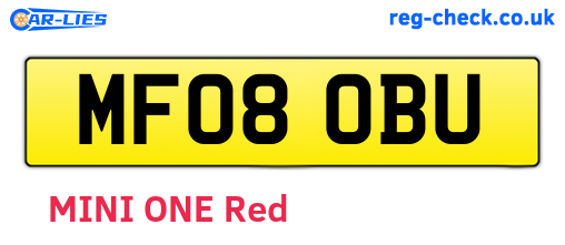 MF08OBU are the vehicle registration plates.