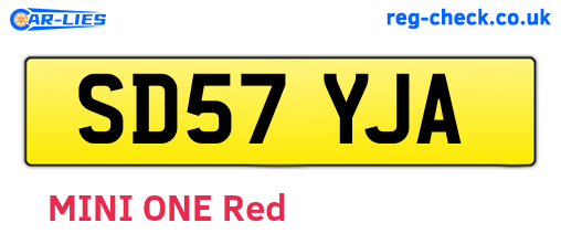 SD57YJA are the vehicle registration plates.