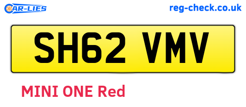 SH62VMV are the vehicle registration plates.