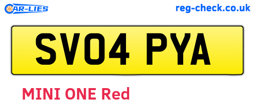 SV04PYA are the vehicle registration plates.