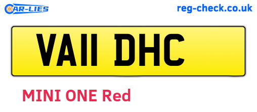VA11DHC are the vehicle registration plates.