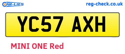 YC57AXH are the vehicle registration plates.