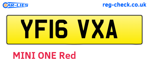YF16VXA are the vehicle registration plates.