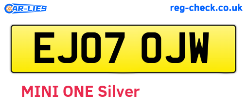 EJ07OJW are the vehicle registration plates.