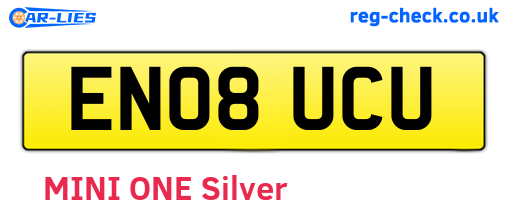 EN08UCU are the vehicle registration plates.