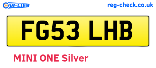 FG53LHB are the vehicle registration plates.