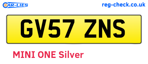 GV57ZNS are the vehicle registration plates.