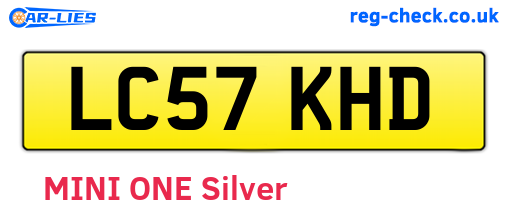 LC57KHD are the vehicle registration plates.