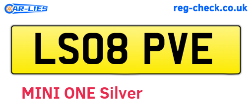 LS08PVE are the vehicle registration plates.