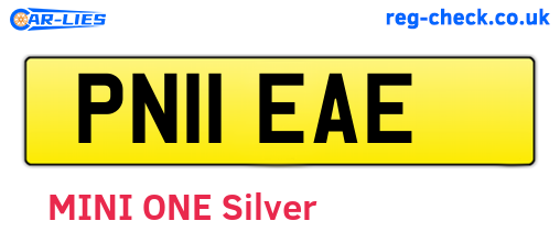 PN11EAE are the vehicle registration plates.