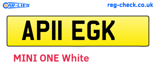 AP11EGK are the vehicle registration plates.
