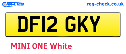 DF12GKY are the vehicle registration plates.