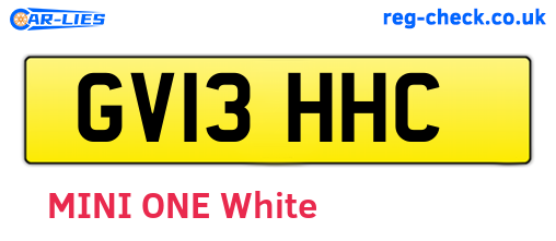 GV13HHC are the vehicle registration plates.