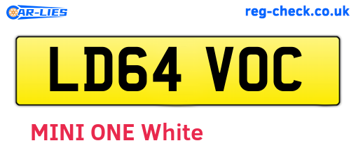 LD64VOC are the vehicle registration plates.