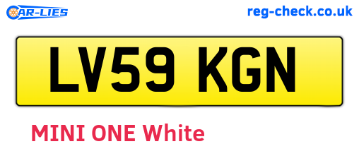 LV59KGN are the vehicle registration plates.