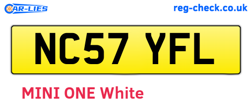 NC57YFL are the vehicle registration plates.
