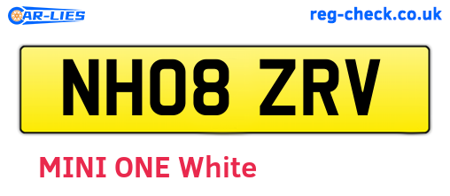 NH08ZRV are the vehicle registration plates.