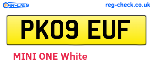 PK09EUF are the vehicle registration plates.