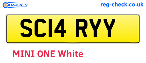 SC14RYY are the vehicle registration plates.