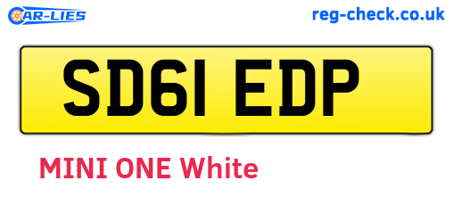 SD61EDP are the vehicle registration plates.