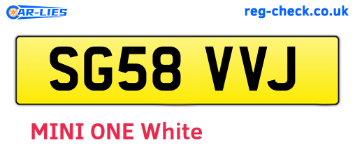 SG58VVJ are the vehicle registration plates.