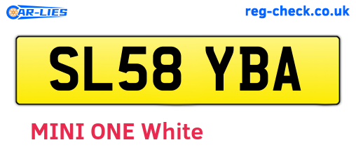 SL58YBA are the vehicle registration plates.