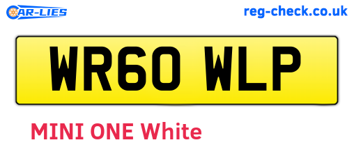 WR60WLP are the vehicle registration plates.