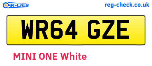 WR64GZE are the vehicle registration plates.
