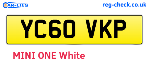 YC60VKP are the vehicle registration plates.