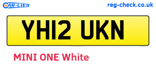 YH12UKN are the vehicle registration plates.