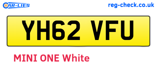 YH62VFU are the vehicle registration plates.