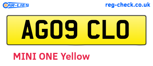 AG09CLO are the vehicle registration plates.