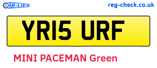 YR15URF are the vehicle registration plates.