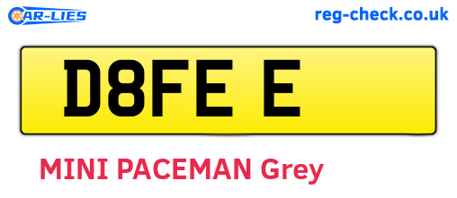 D8FEE are the vehicle registration plates.