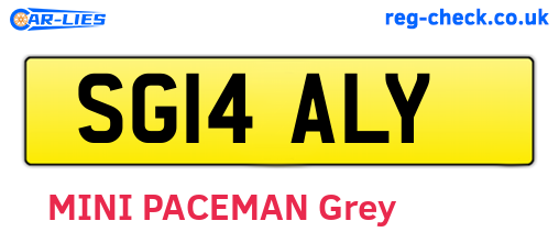 SG14ALY are the vehicle registration plates.
