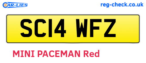 SC14WFZ are the vehicle registration plates.
