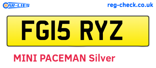 FG15RYZ are the vehicle registration plates.