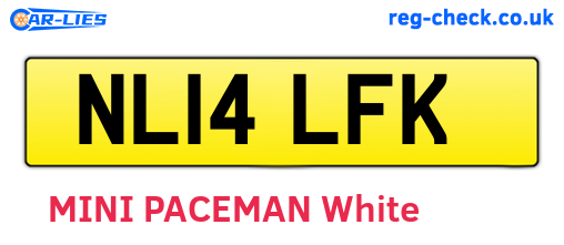 NL14LFK are the vehicle registration plates.