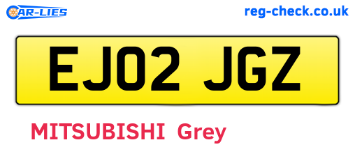 EJ02JGZ are the vehicle registration plates.