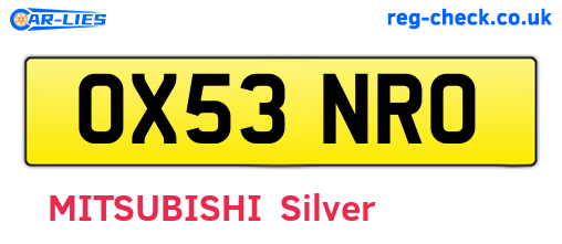 OX53NRO are the vehicle registration plates.