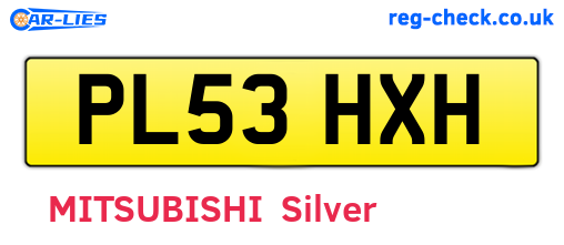 PL53HXH are the vehicle registration plates.